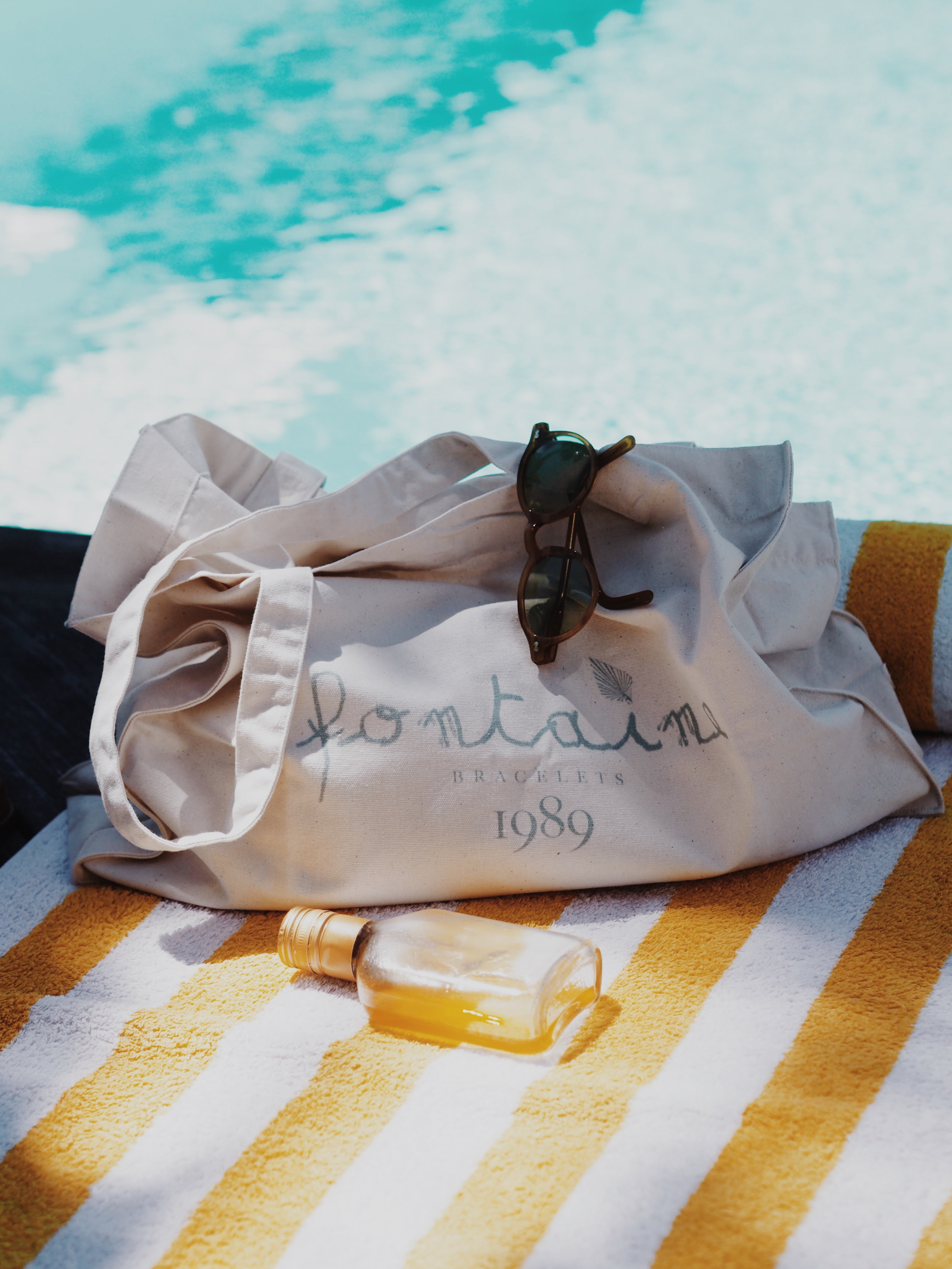 SIGNATURE BEACHBAG 1989® "Bleu Gris"