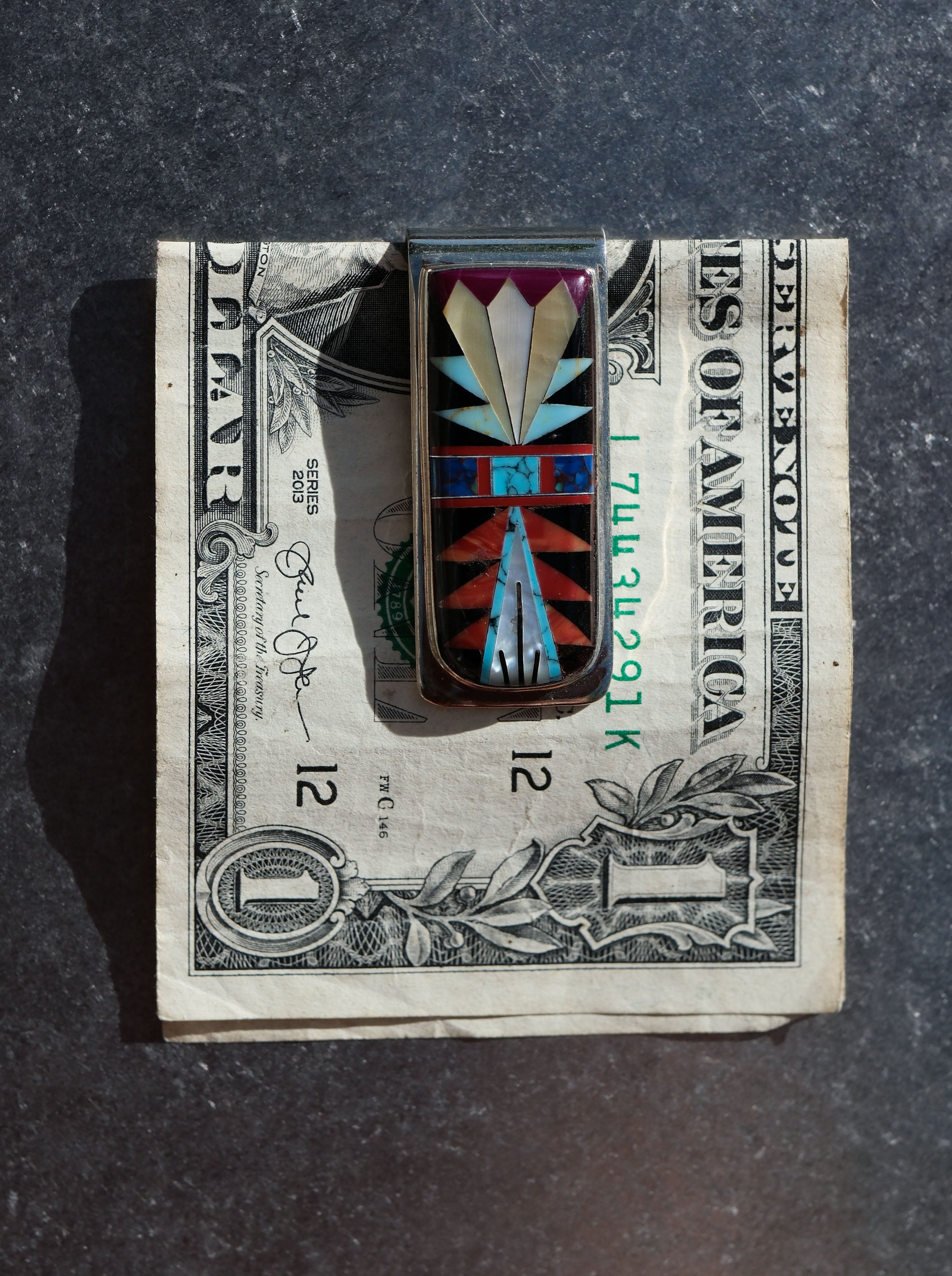 MONEY CLIP BLACK INLAY "Pièce Unique"