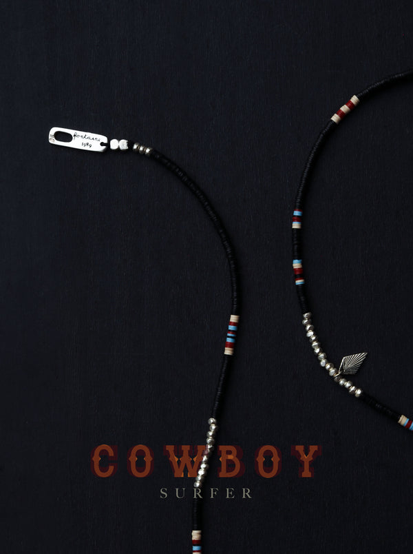 COWBOY SURFER "Necklace" Noir Cherokee
