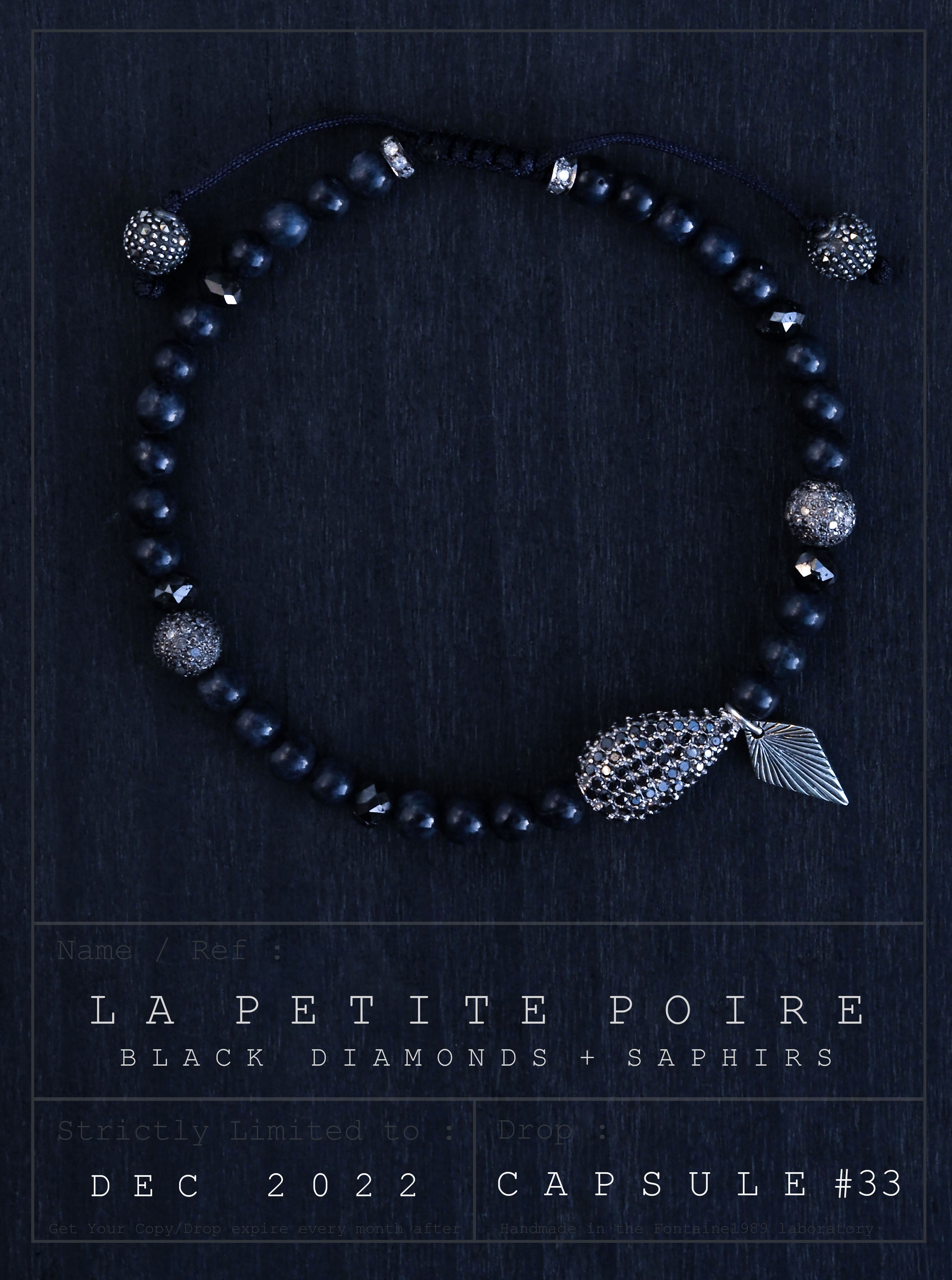 LA PETITE POIRE "Black Diamonds + Saphirs" Capsule du mois de décembre